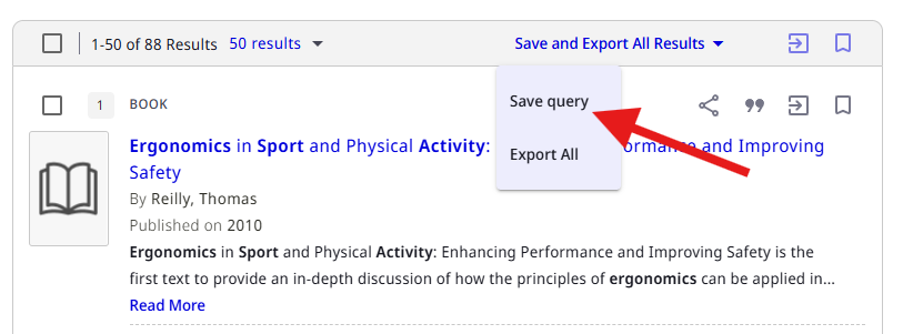 Save query
