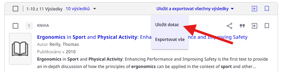 Uložit dotaz