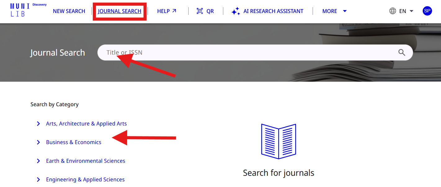 Journal search